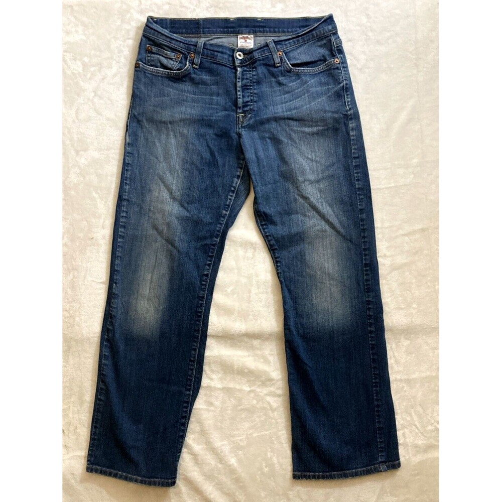 Lucky Brand Dungarees Womens Sz 12 31x29 Mid Rise Medium Wash Flare Blue Jeans